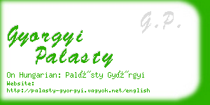 gyorgyi palasty business card